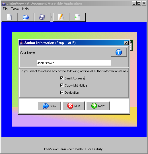 JInterView - Open Source Document Assembly